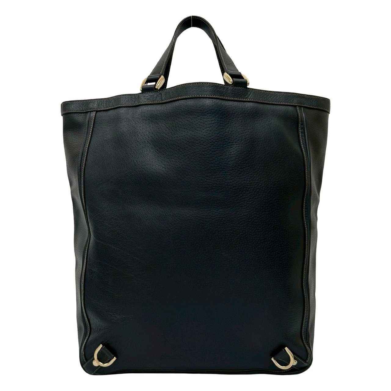 廃盤・美品 グッチ ビジネス トートバッグ オールレザー 肩掛け A4可 黒 美品 グッチ GG キャンバス 002 1098 レザー トート バッグ 肩掛け