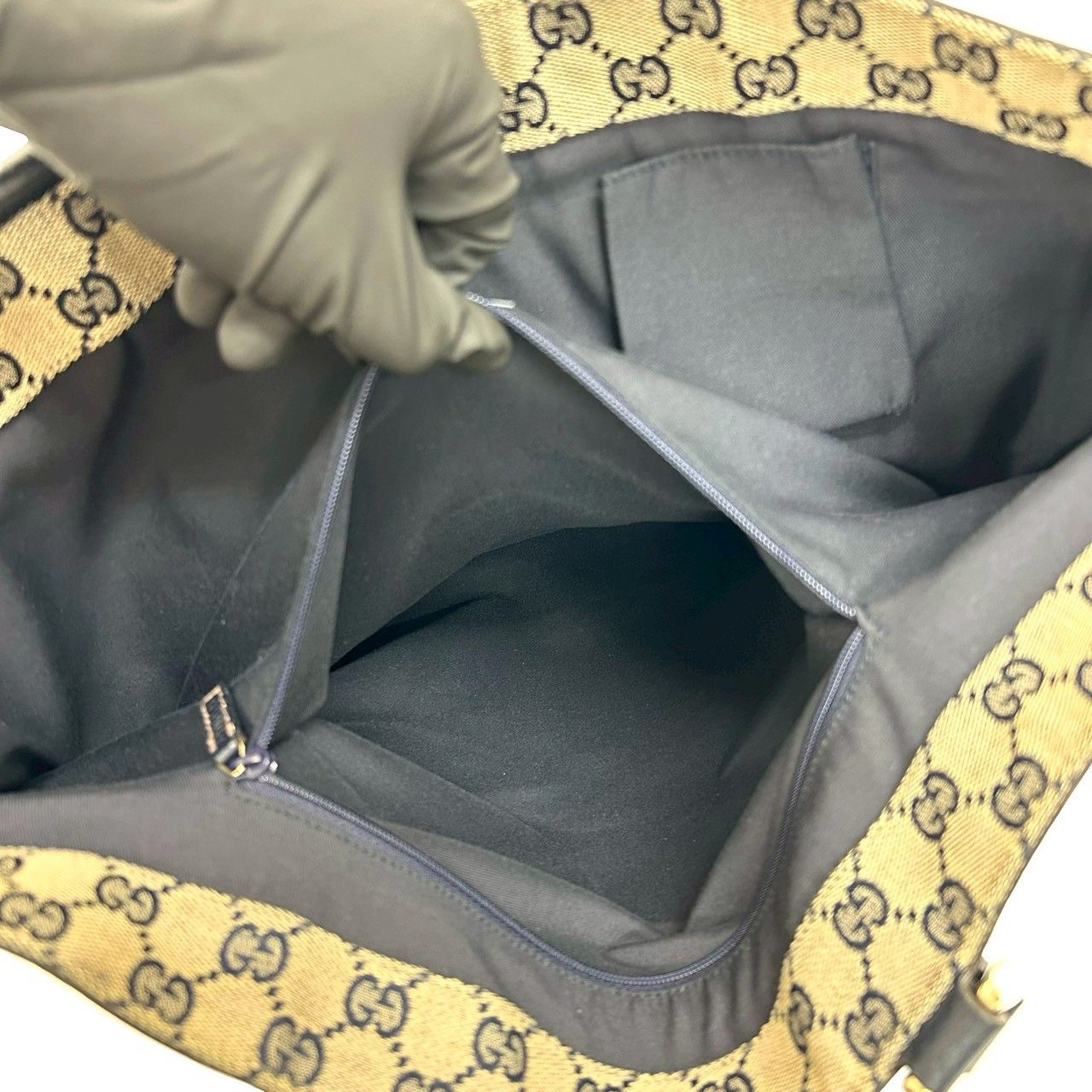 極 美品 希少品 GUCCI グッチ アビー ロゴ 金具 レザー 本革 トート