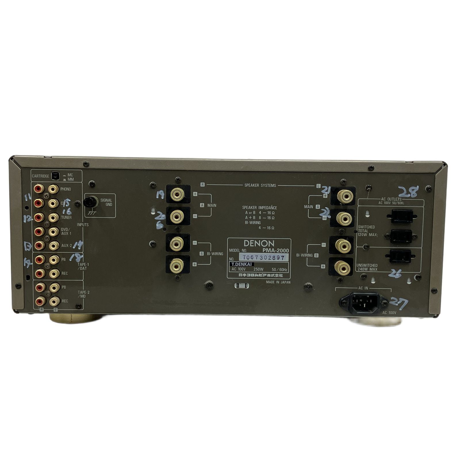 DENON PMA-2000 デノン プリメインアンプ 音響機器 ジャンク M10835281