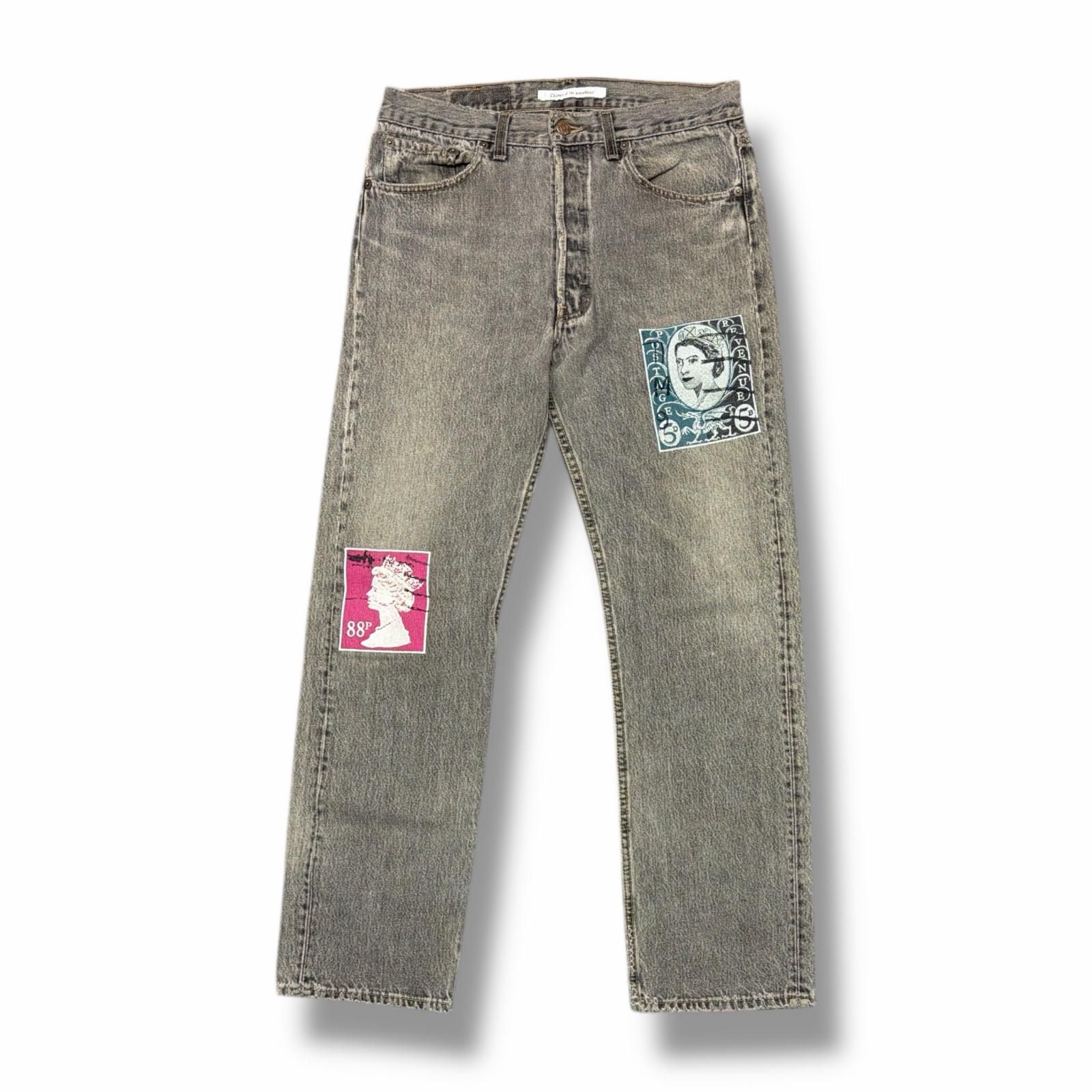 Children of the discordance 19SS VINTAGE EMBROIDERY DENIM PANTS ヴィンテージ 刺繍 デニムパンツ ジーンズ チルドレンオブザディスコーダンス COTDPT-322A ブラック系 1 （6500M） Children of the discordance 19SS VINTAGE EMBROIDERY DENIM PANTS