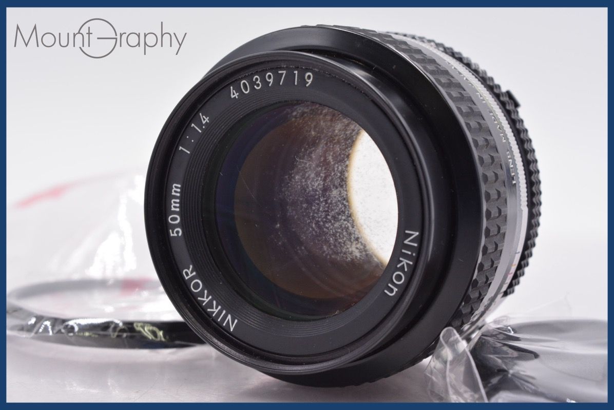 【美品】Nikon Ai 50mm f1.4 純正キャップ&フィルター付き ☆極上美品☆ ニコン NIKON NIKKOR-H・C Auto 50mm F2 前後キャップ&
