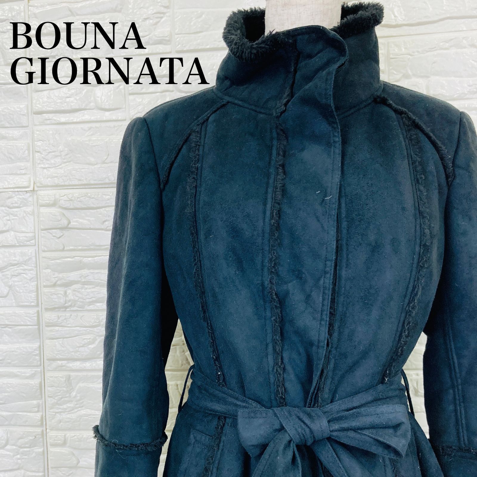 美品 BOUNA GIORNATA ボナジョルナータ ムートンコート 0029K