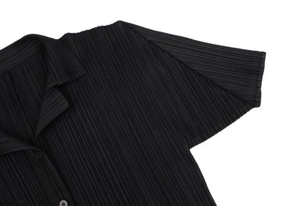 プリーツプリーズPLEATS PLEASE プリーツ半袖シャツ 黒4 - メルカリ
