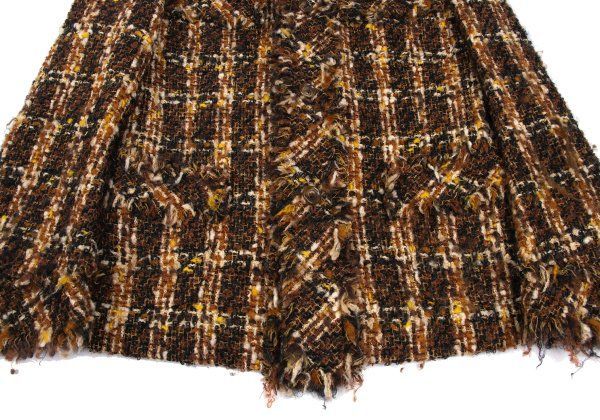 ジュンヤ ワタナベ　茶系　スカート　M 灰茶の幾何学刺繍コルセットスカート – ManusMachina