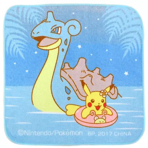 中古】タオル・手ぬぐい(キャラクター) ピカチュウ＆ラプラス タオル