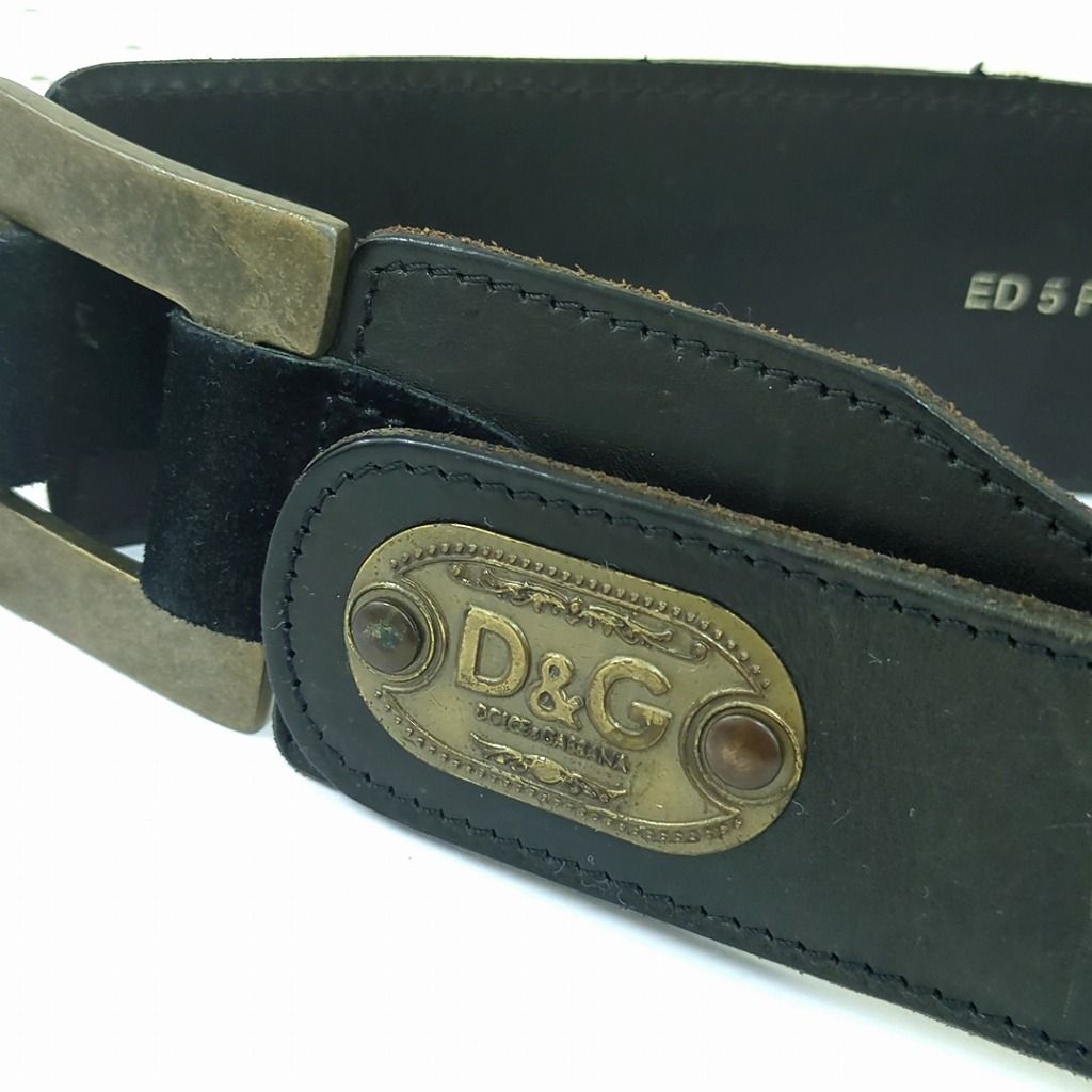 D&G ドルチェ＆ガッバーナ レザー ベルト ダークブラウン イタリア製