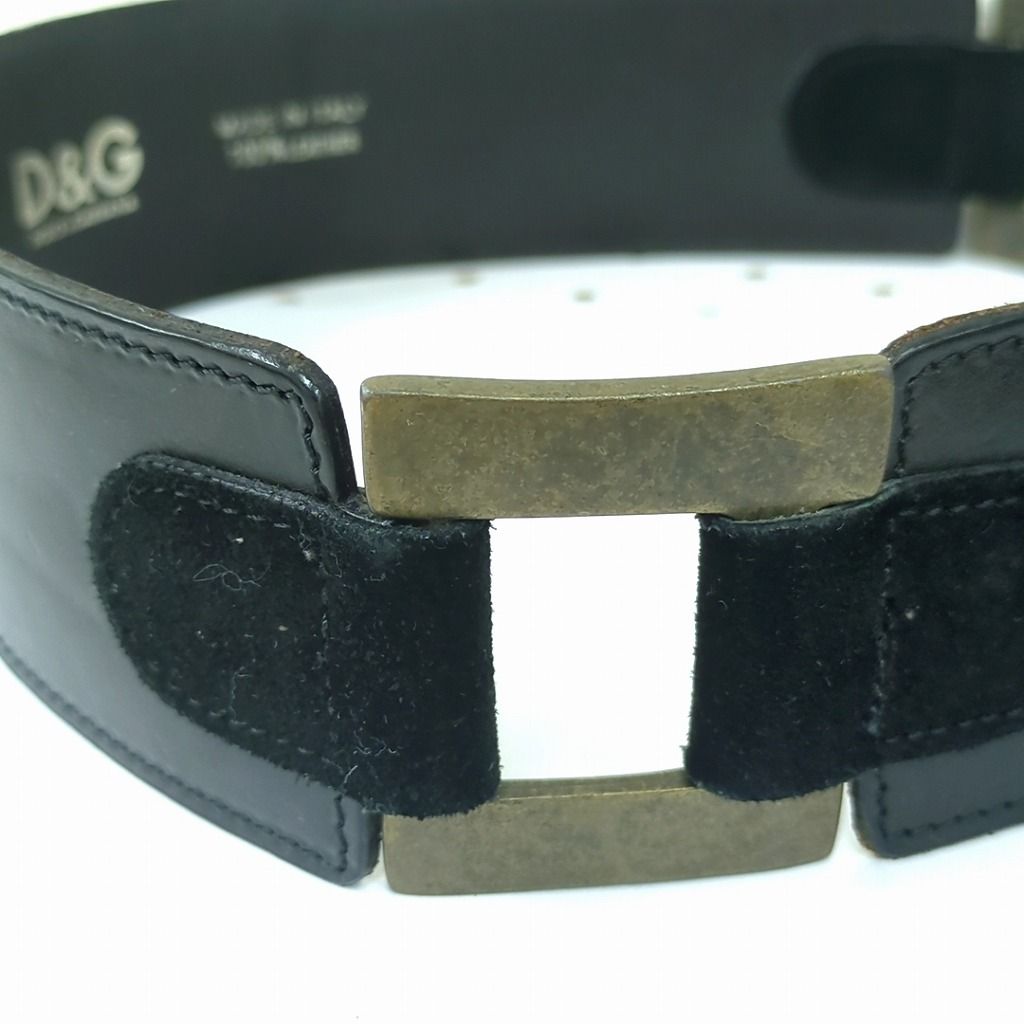 D&G ドルチェ＆ガッバーナ レザー ベルト ダークブラウン イタリア製