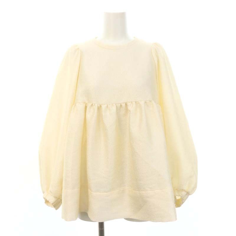 ヨリ yori 23AW シャイニーパフブラウス プルオーバー 長袖 36 オフ