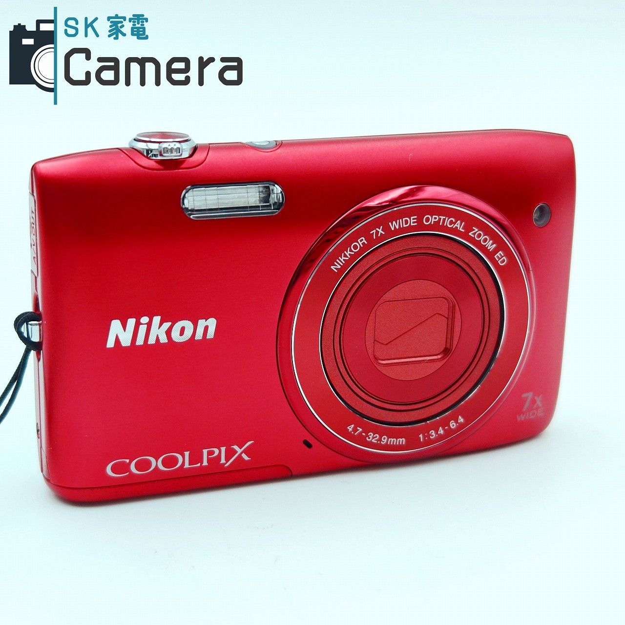 中古】 NIKON COOLPIX S3400 ニコン クールピクス レッド コンパクト