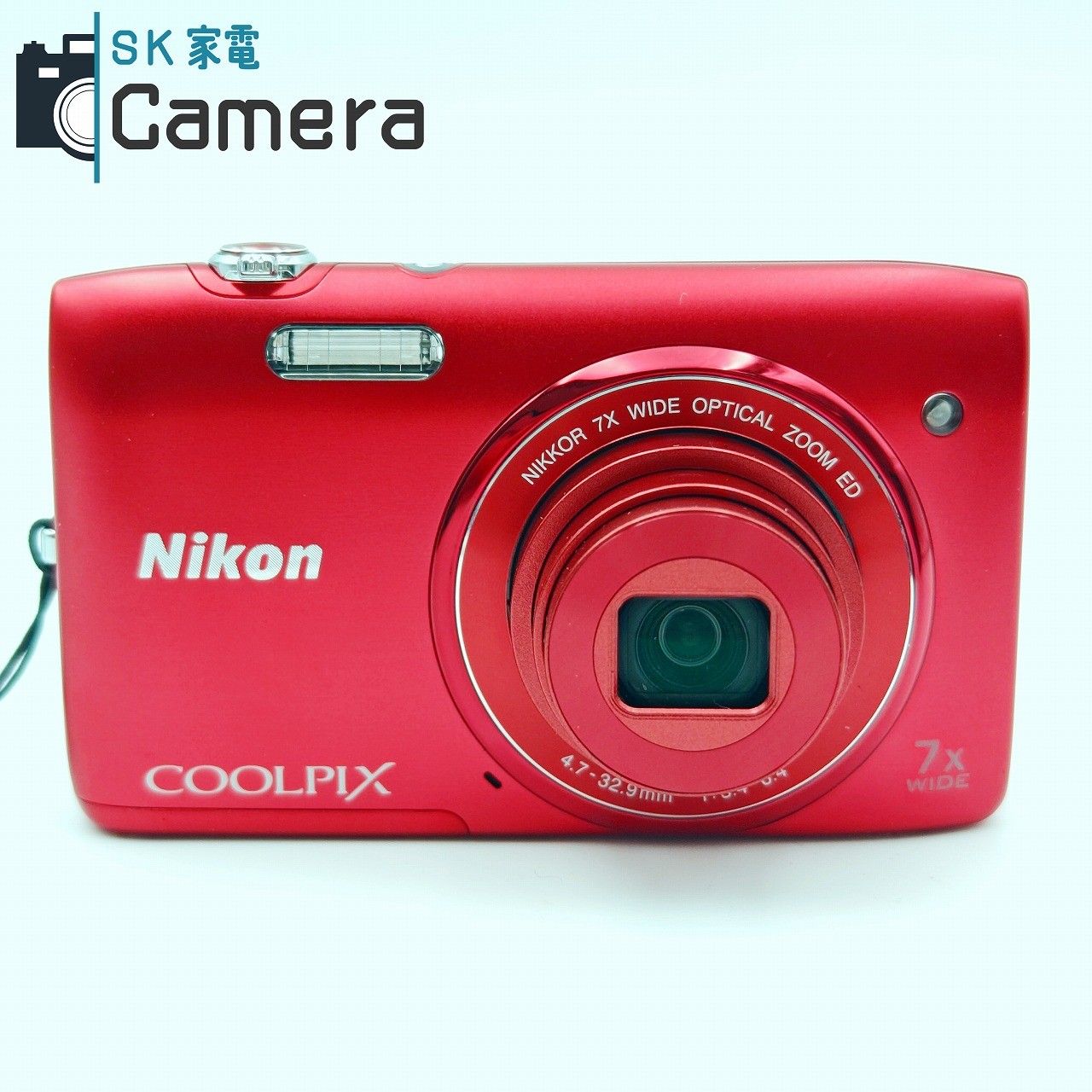 中古】 NIKON COOLPIX S3400 ニコン クールピクス レッド コンパクト