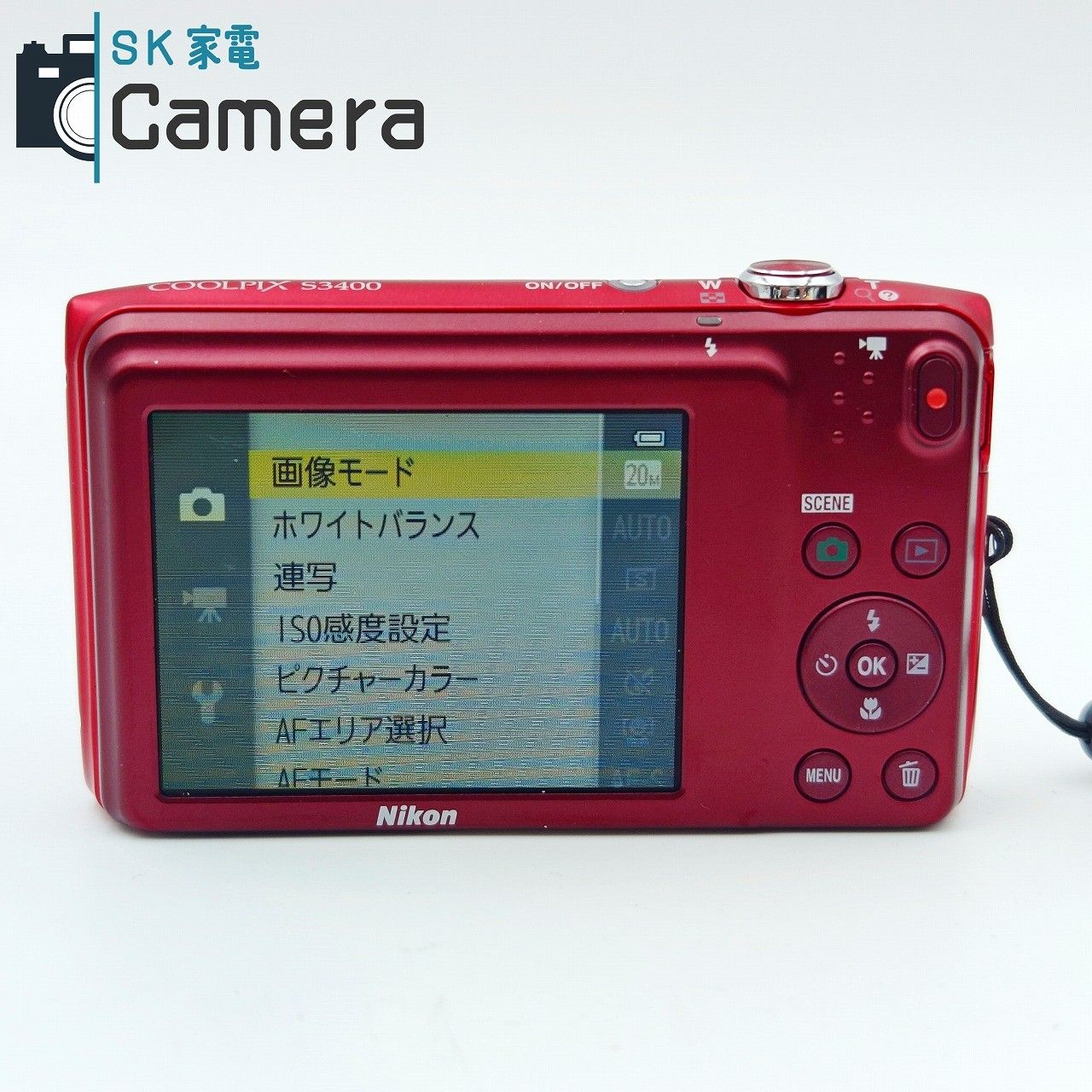 中古】 NIKON COOLPIX S3400 ニコン クールピクス レッド コンパクト