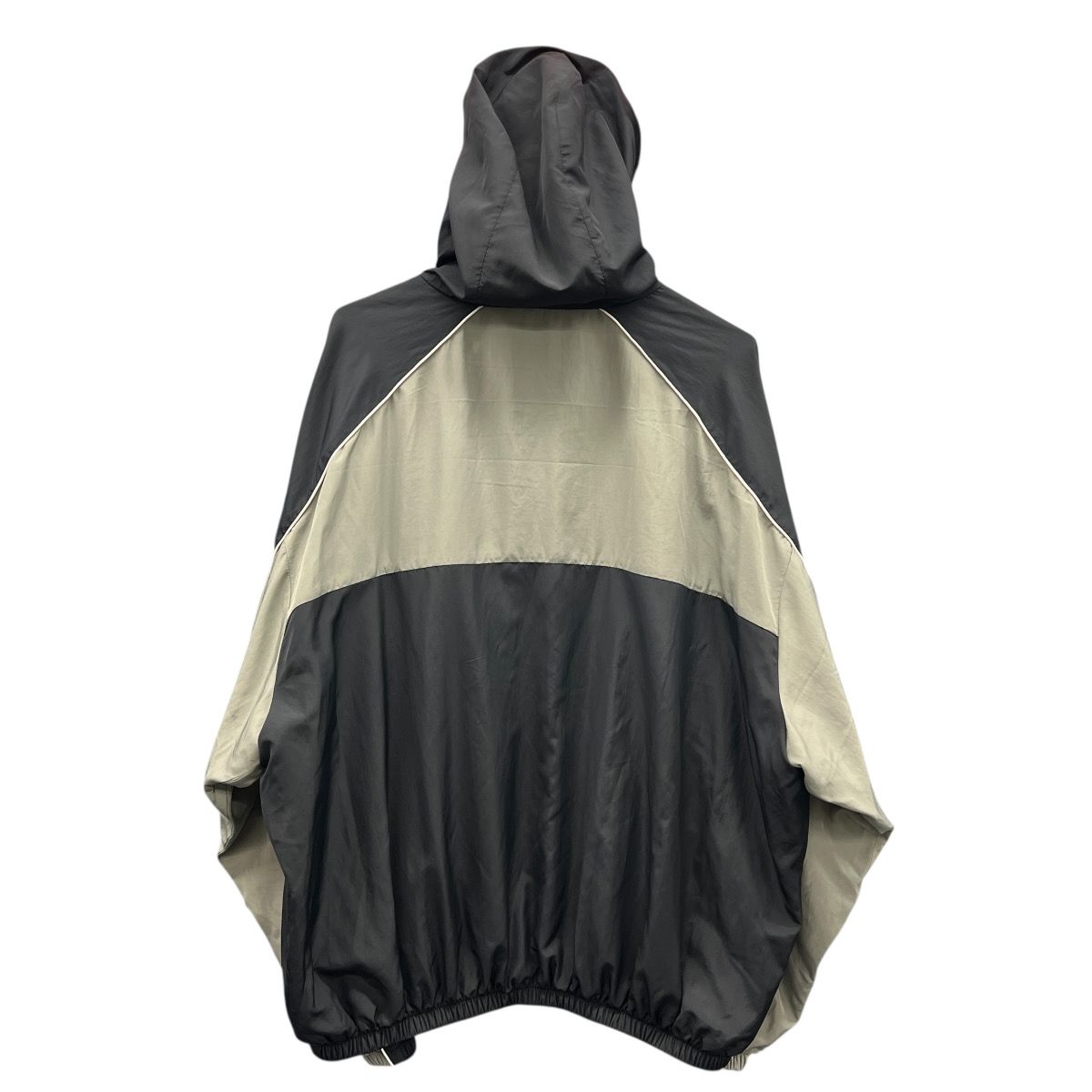 miumiu ミュウミュウ　テクニカルシルク ジップブルゾンジャケット ブルー/リードグレー テクニカルシルク ジップブルゾンジャケット