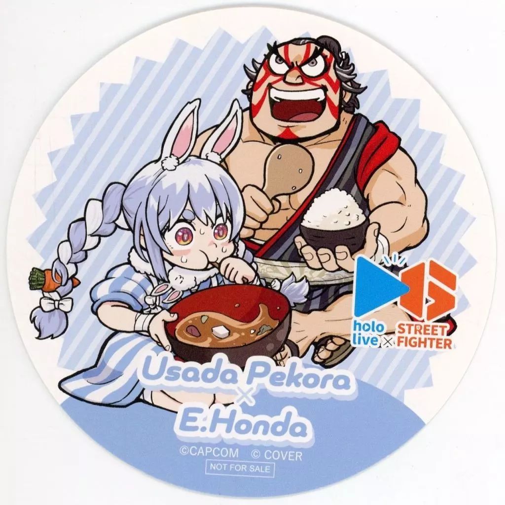 中古】コースター 兎田ぺこら＆エドモンド本田 コースター 「CAPCOM