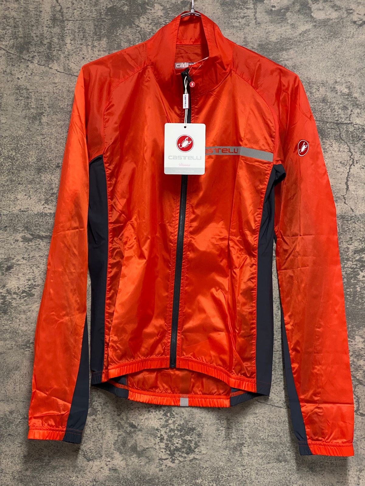 JV046 カステリ CASTELLI 長袖 ウィンドブレーカー オレンジ