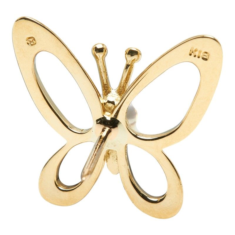 MIKIMOTO　ミキモト　ブローチ　蝶 ミキモト バタフライ 蝶々 モチーフ ピンブローチ K18 ゴールド