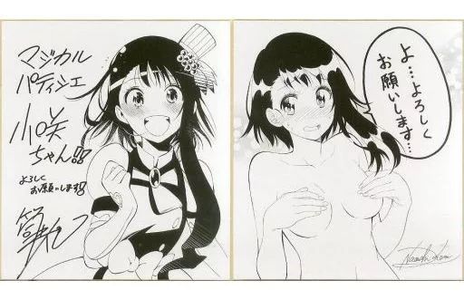 紙製品 キャラクター 小野寺小咲＆マジカルパティシエ小咲ちゃん 複製サイン色紙セット コミックス ニセコイ 18巻＆マジカルパティシエ小咲ちゃん!! 1巻 コミックス同時発売記念 応募者抽選プレゼント品
