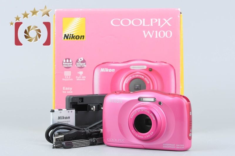 中古】Nikon ニコン COOLPIX W100 ピンク コンパクトデジタルカメラ 元