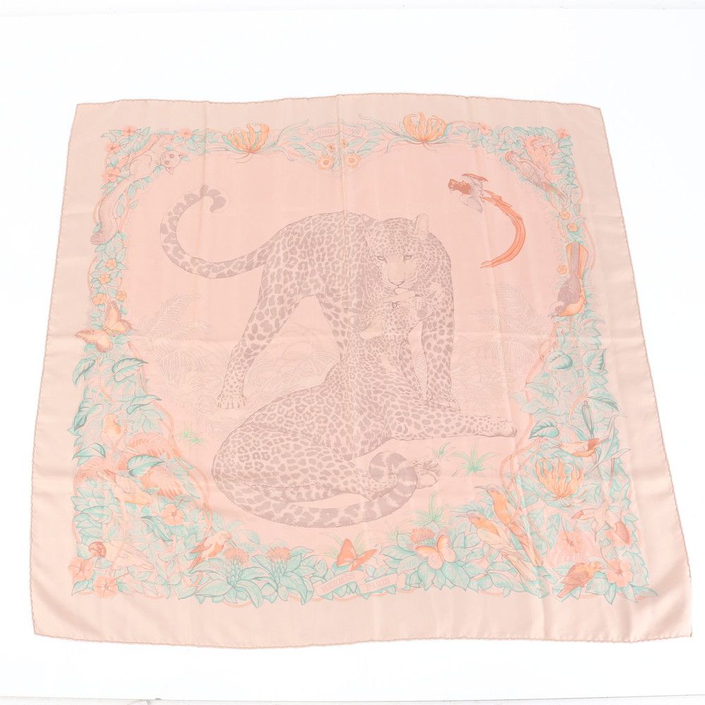 極美品 エルメス タグ付 カレ 90 JUNGLE LOVE ジャングルラブ スカーフ