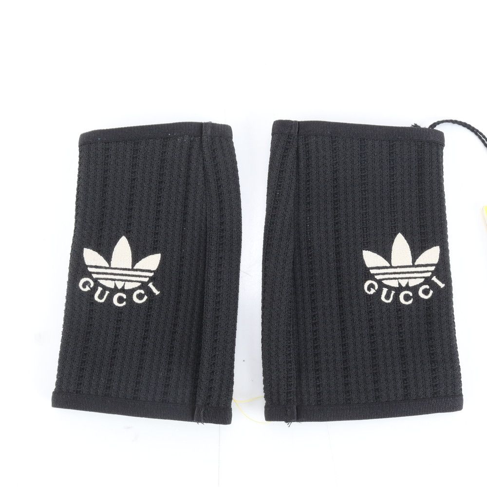 グッチ アディダス コラボ グローブ 手袋 指なし ニット ロゴ 黒 ブラック グッチ アディダス コラボ グローブ 手袋 指なし ニット ロゴ 黒