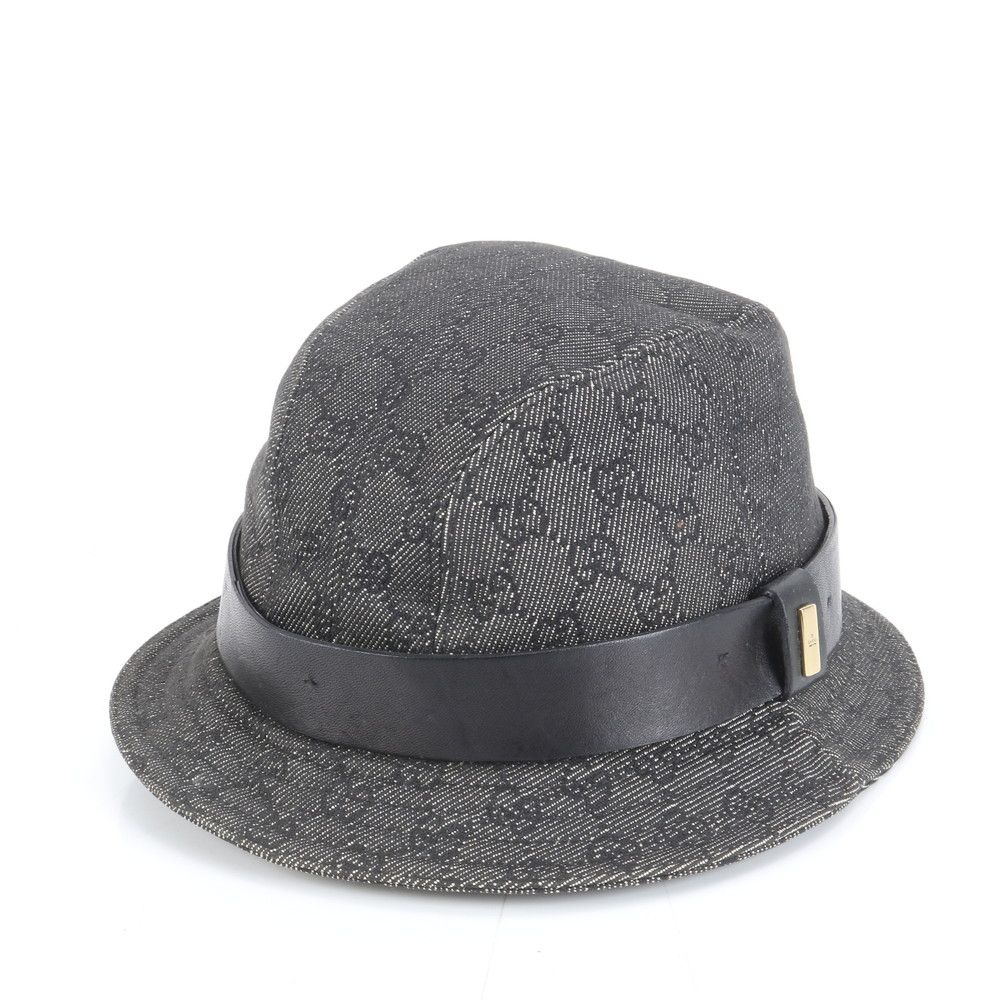 美品 グッチ GG キャンバス バケット ハット バケハ 帽子 ファッション