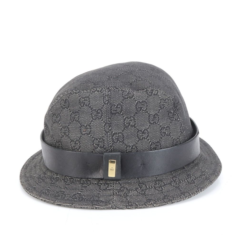 美品 グッチ GG キャンバス バケット ハット バケハ 帽子 ファッション