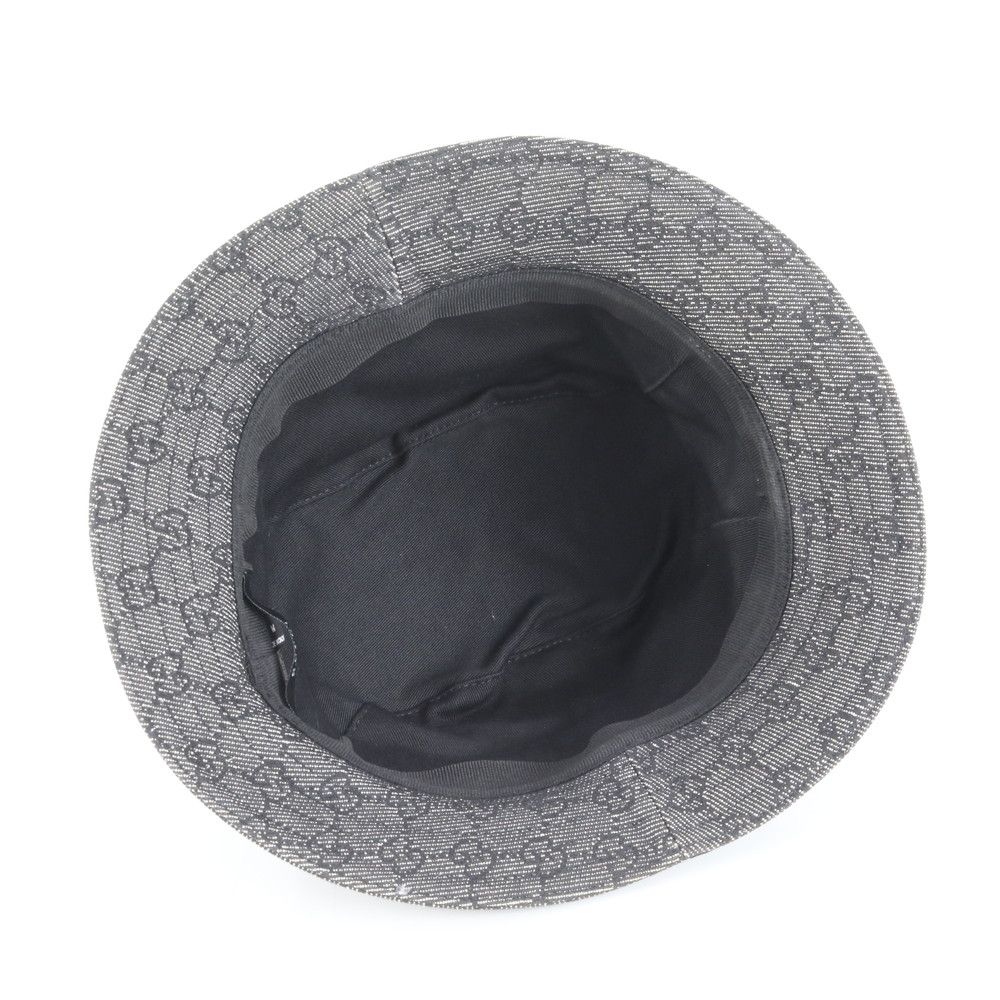 美品 グッチ GG キャンバス バケット ハット バケハ 帽子 ファッション