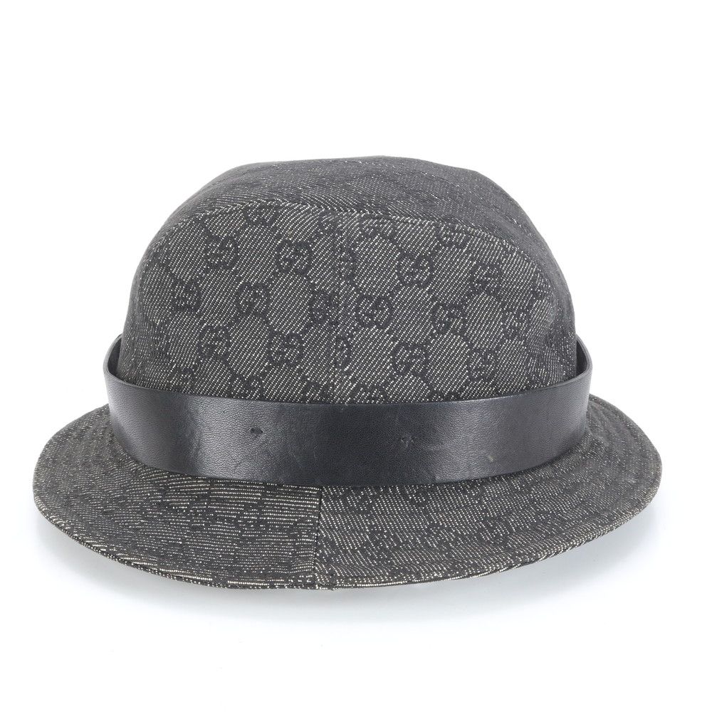 美品 グッチ GG キャンバス バケット ハット バケハ 帽子 ファッション