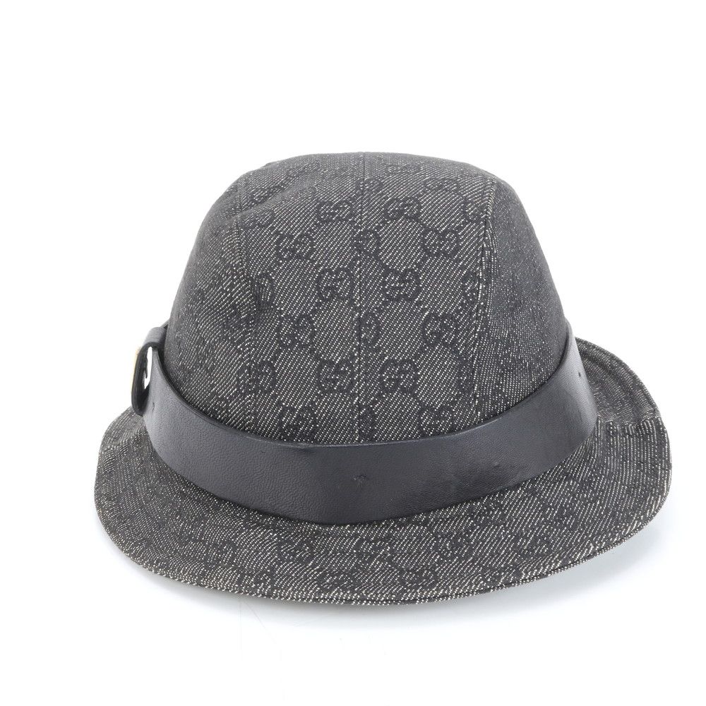 美品 グッチ GG キャンバス バケット ハット バケハ 帽子 ファッション