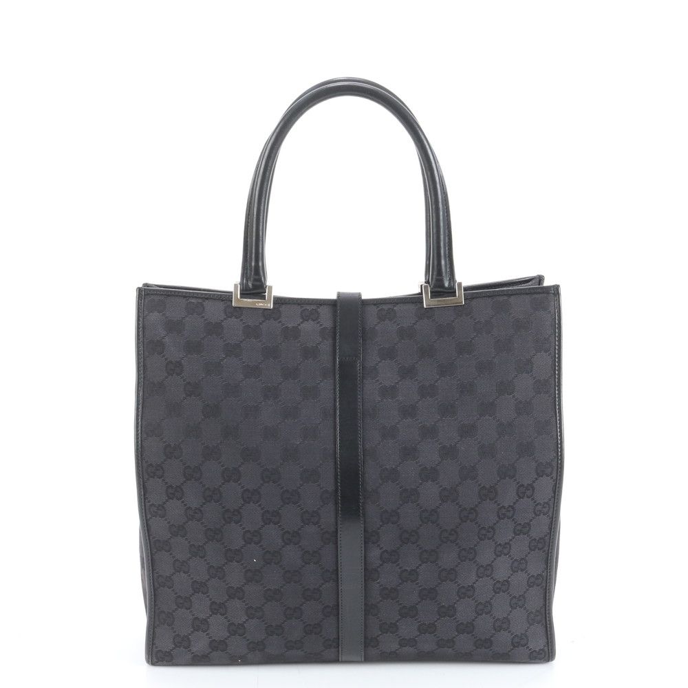 美品 グッチ GG キャンバス ジャッキー 002 1064 レザー トート バッグ