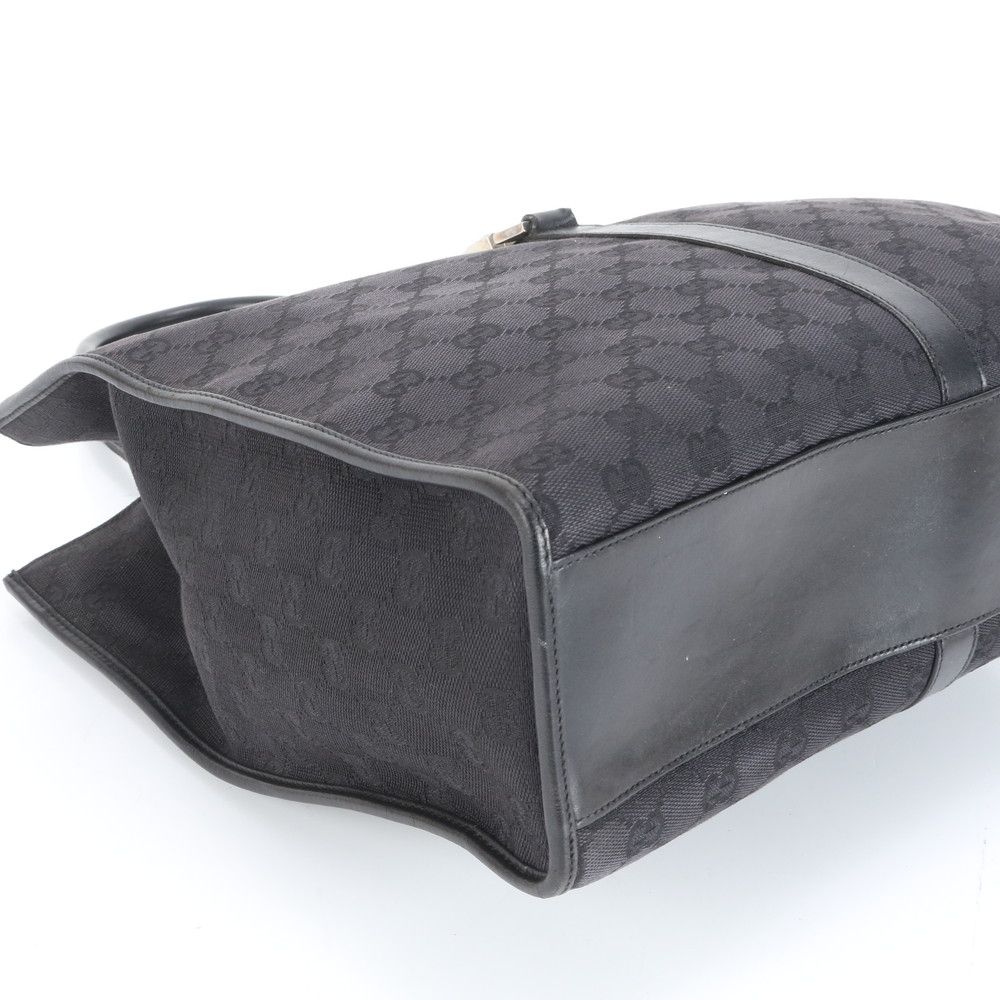 美品 グッチ GG キャンバス ジャッキー 002 1064 レザー トート バッグ