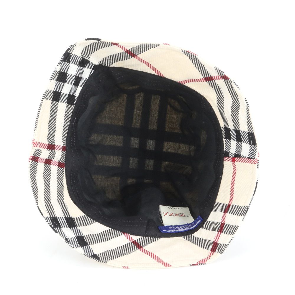 美品 バーバリー ノバ チェック バケット ハット バケハ 帽子 ベージュ