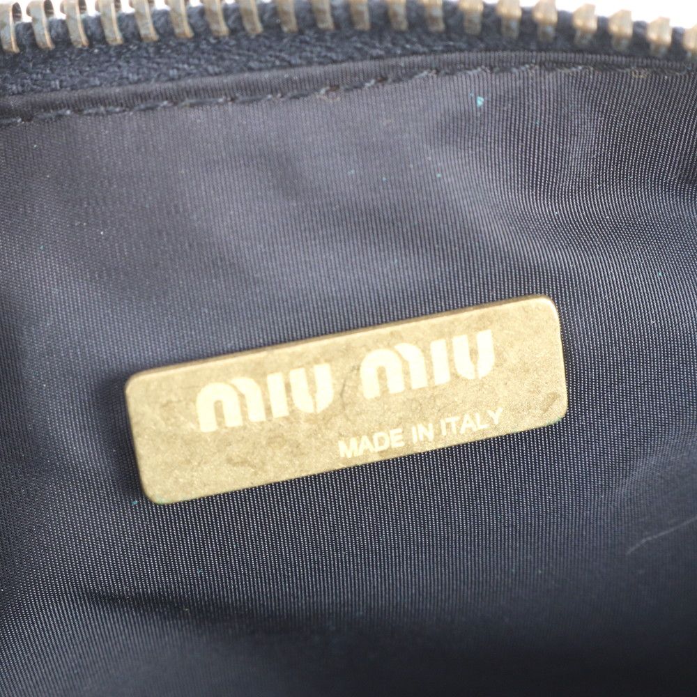  ミュウミュウ アーカイブ デニム スタッズ レザー ペンケース ポーチ 小物入れ レディース REE DJ 43-6 その他 文房具 事務用品