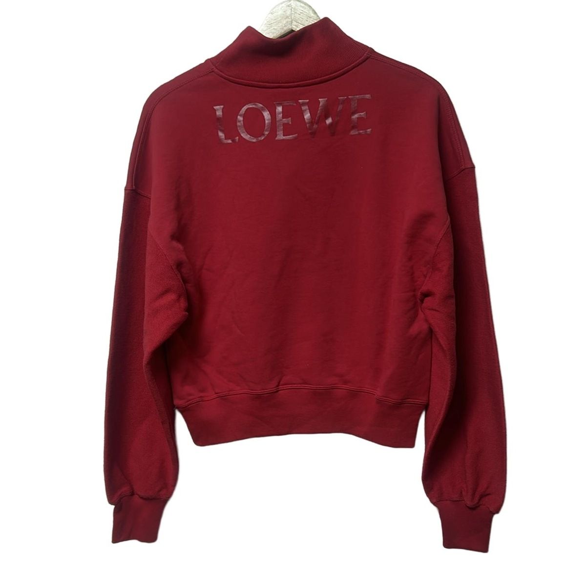 LOEWE(ロエベ) トレーナー サイズS レディース - レッド×ボルドー