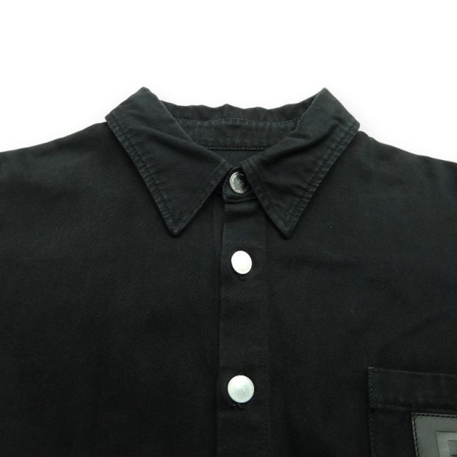 RAF SIMONS 22ss BIG FIT DENIM SHIRT BLACK サイズL ラフシモンズ