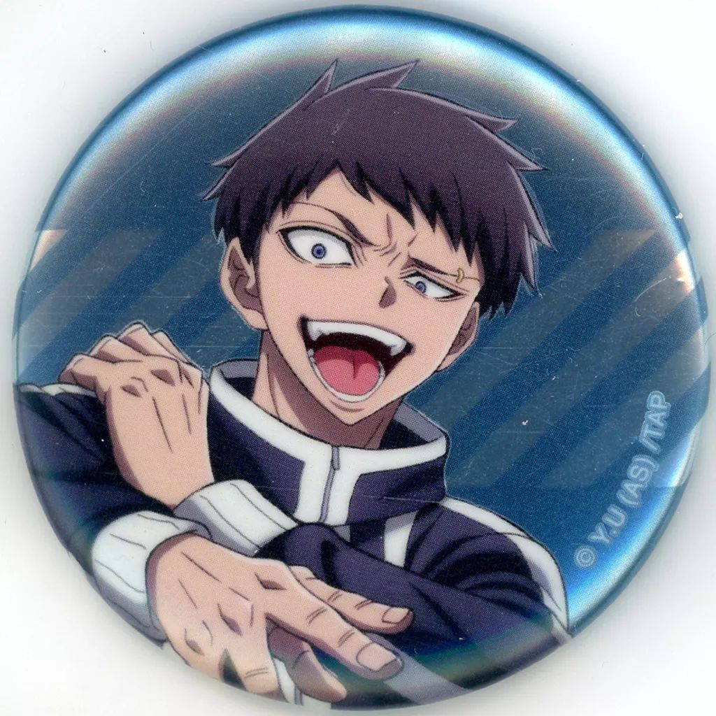 中古】バッジ・ビンズ 矢颪碇 「桃源暗鬼 トレーディングメタリック缶