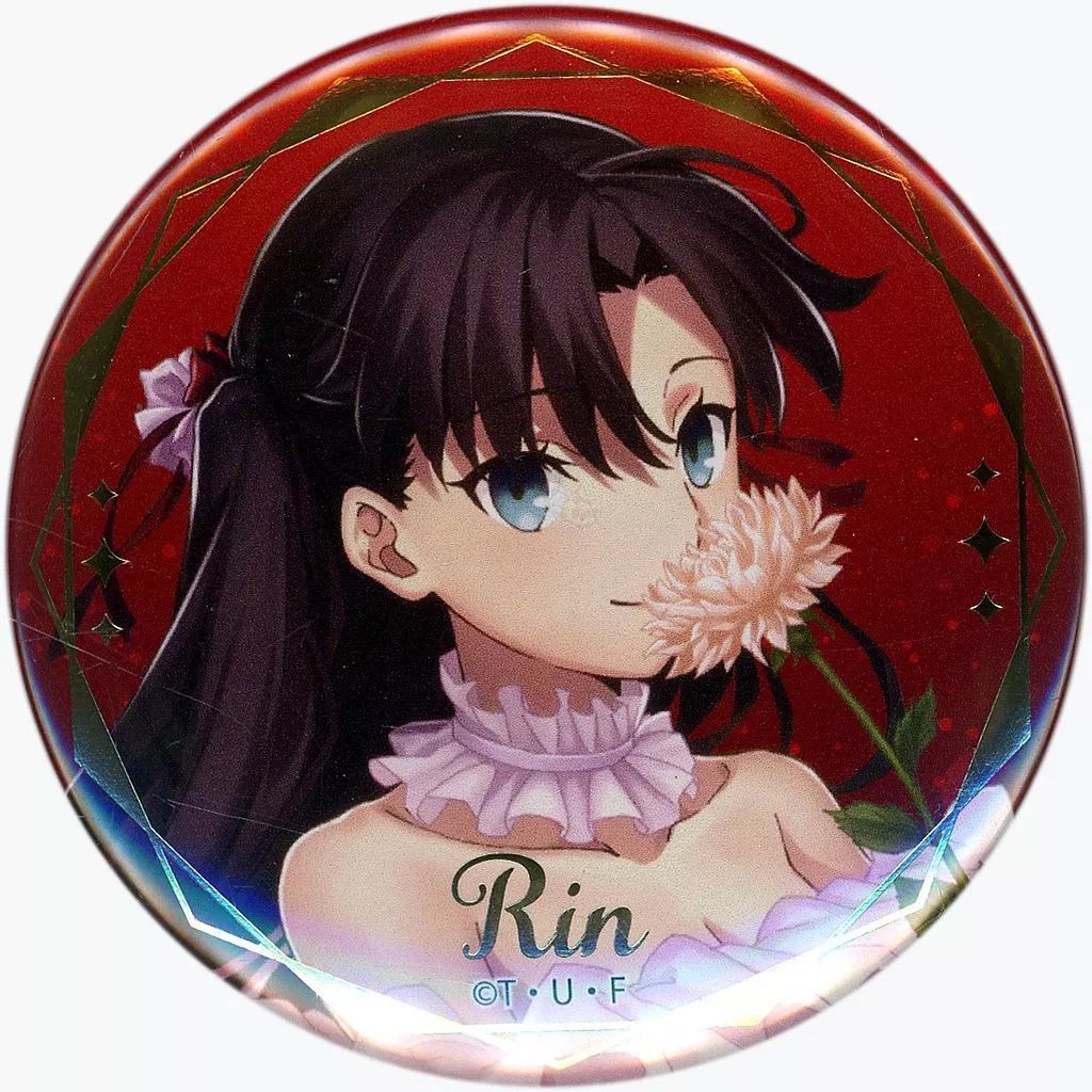 中古】バッジ・ビンズ 遠坂凛(背景単色) 「Fate/stay night 20周年記念