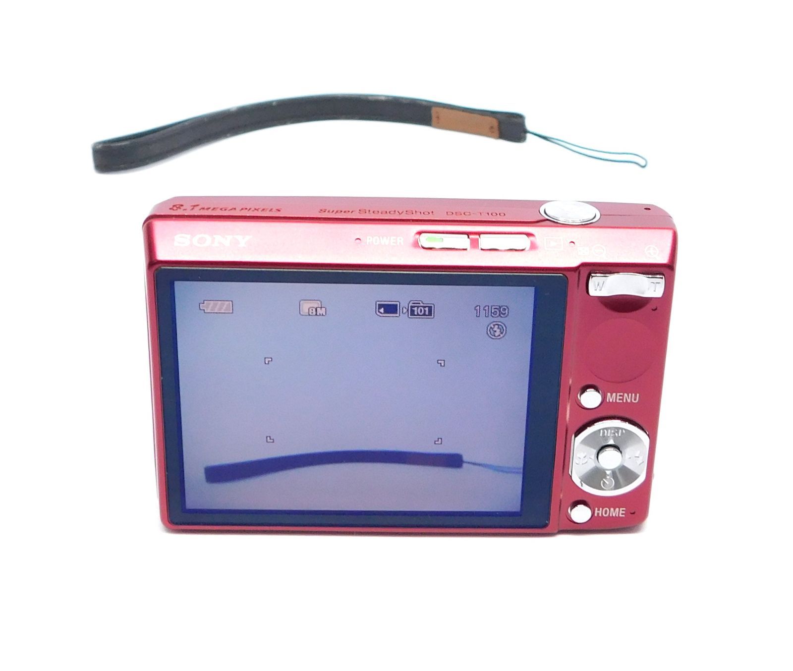 CCD搭載機】SONY Cyber-shot DSC-T100 レッド Carl Zeissレンズ