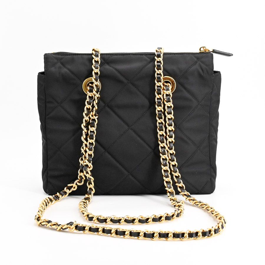 prada ナイロンチェーントートバッグ PRADA（プラダ） プラスチックチェーン トートバッグ ナイロン 黒