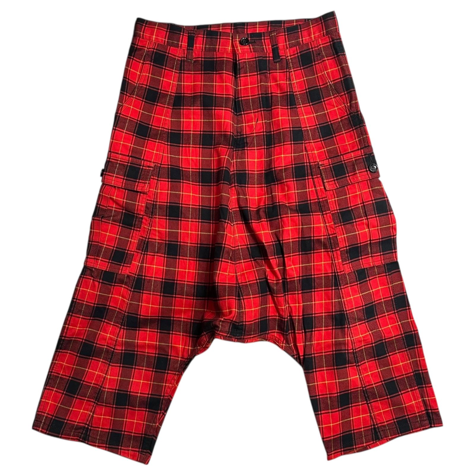 トリココムデギャルソン マルチカラーチェック柄ワイドパンツ tricot COMME des GARCONS(トリココムデギャルソン) 13AW Cotton