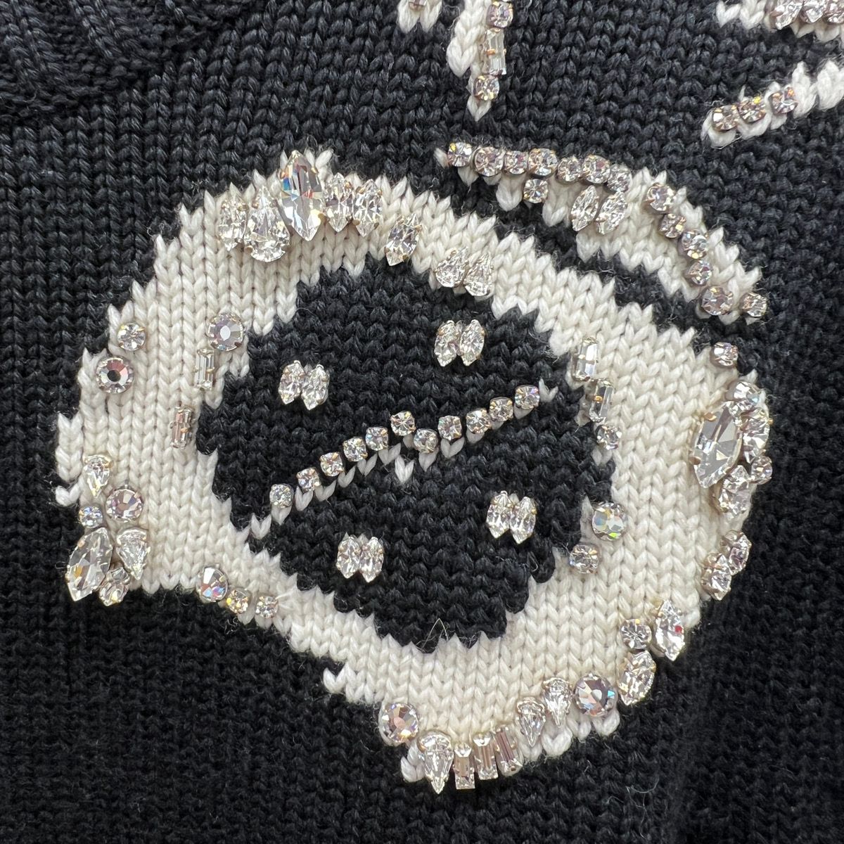 miumiu 希少 美品 ミュウミュウ 目覚まし時計モチーフ ビジュー ニット  