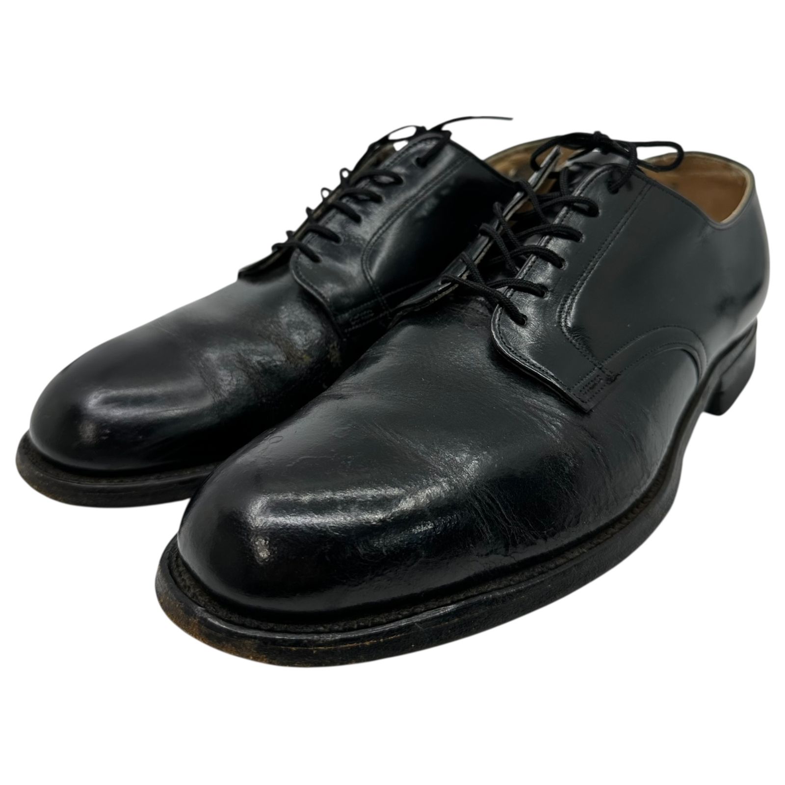 70s US NAVY 米軍実物サービスシューズ サイズUS9.0 レザーソール 70s US NAVY 米軍実物サービスシューズ サイズUS9.0 レザーソール