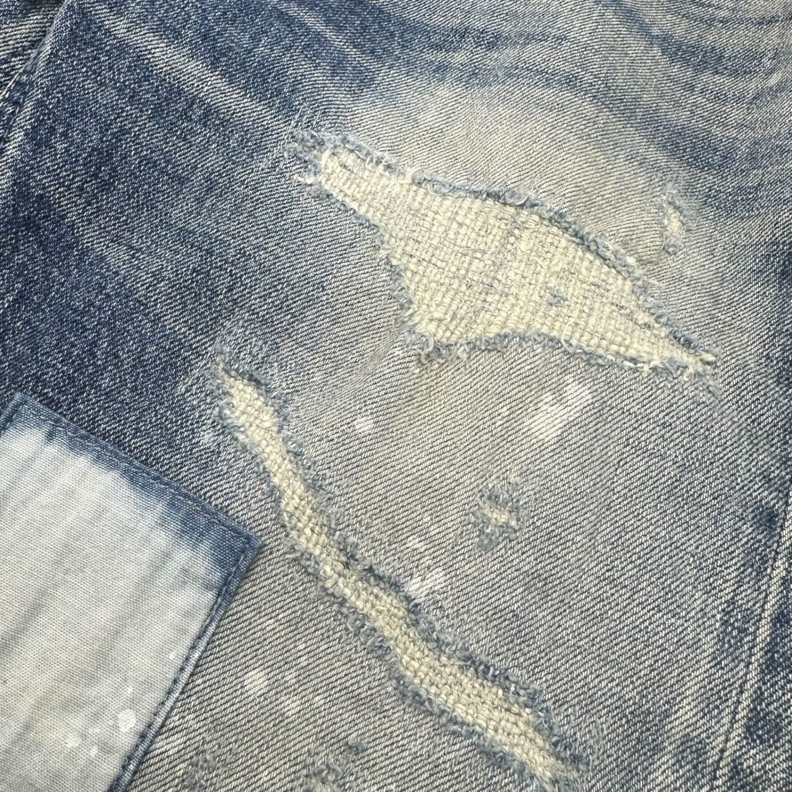 FDMTL(ファンダメンタル) Sashiko Patchwork Denim Skinny Pants