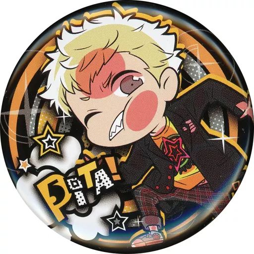 ペルソナ5　缶バッジ　竜司 中古】バッジ・ピンズ 坂本竜司 「ぴた!でふぉめ ペルソナ5 缶バッジ