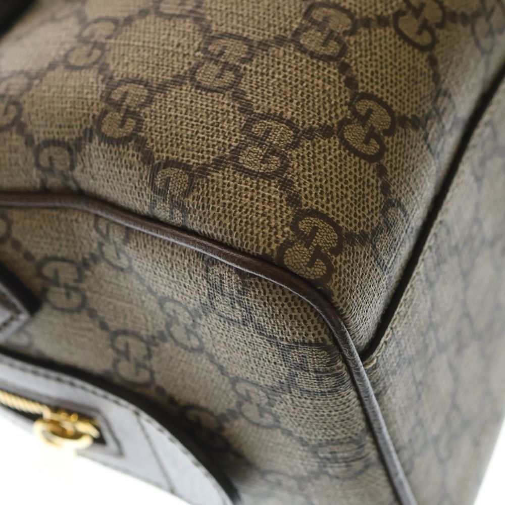 グッチ GG柄 2WAY ボストンバッグ ハンドバッグ ショルダーバッグ 茶色 GUCCI（グッチ） ジャンボGG ハンドバッグ ショルダーバッグ 2WAY