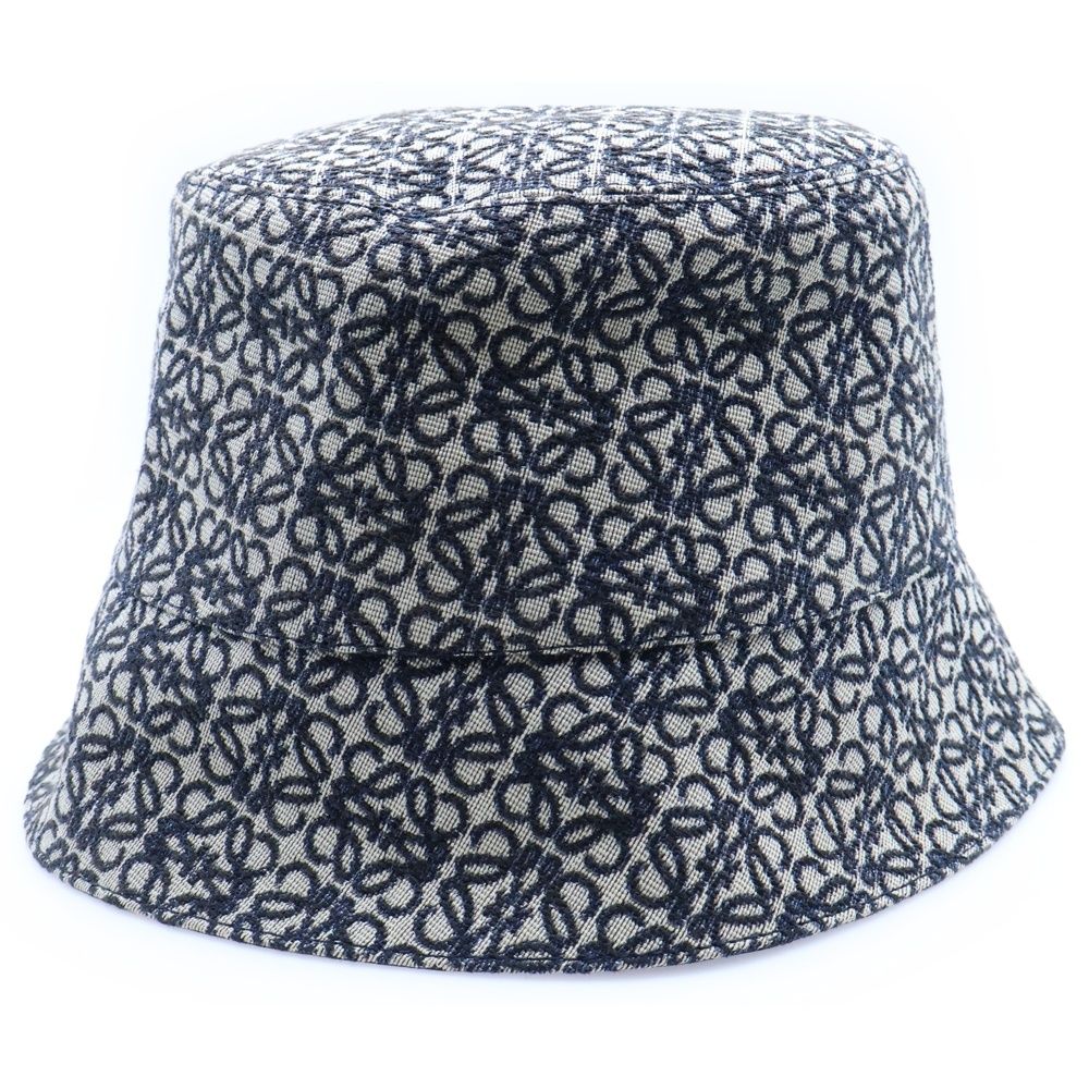 LOEWE (ロエベ) リバーシブルバケットハット グレー×ネイビー×ブラック