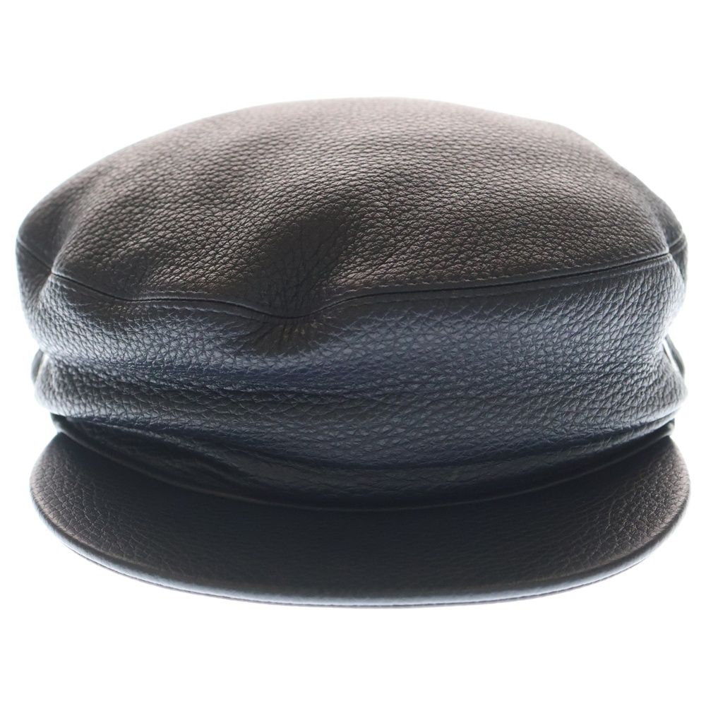 美品 HERMES ディアスキン レザーハット 57 ブラック HERMES エルメス ディアスキン ハット 帽子 57 ブラック メンズ