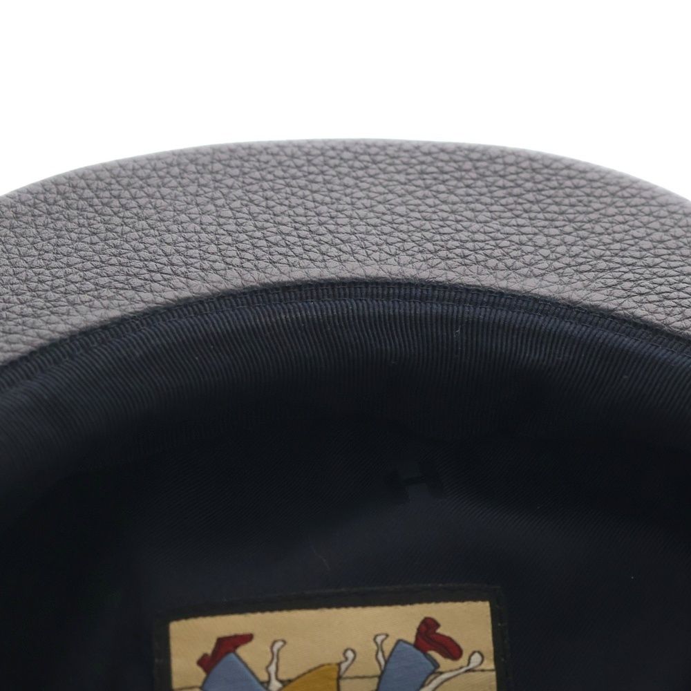 HERMES (エルメス) ダニ ディアスキン キャスケット 帽子 ネイビー