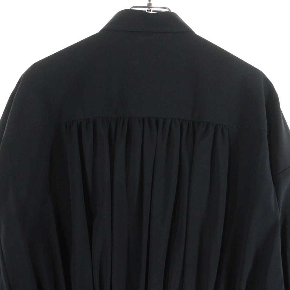 HYKE (ハイク) 22SS 長袖シャツ ワンピース ブラック レディース 202