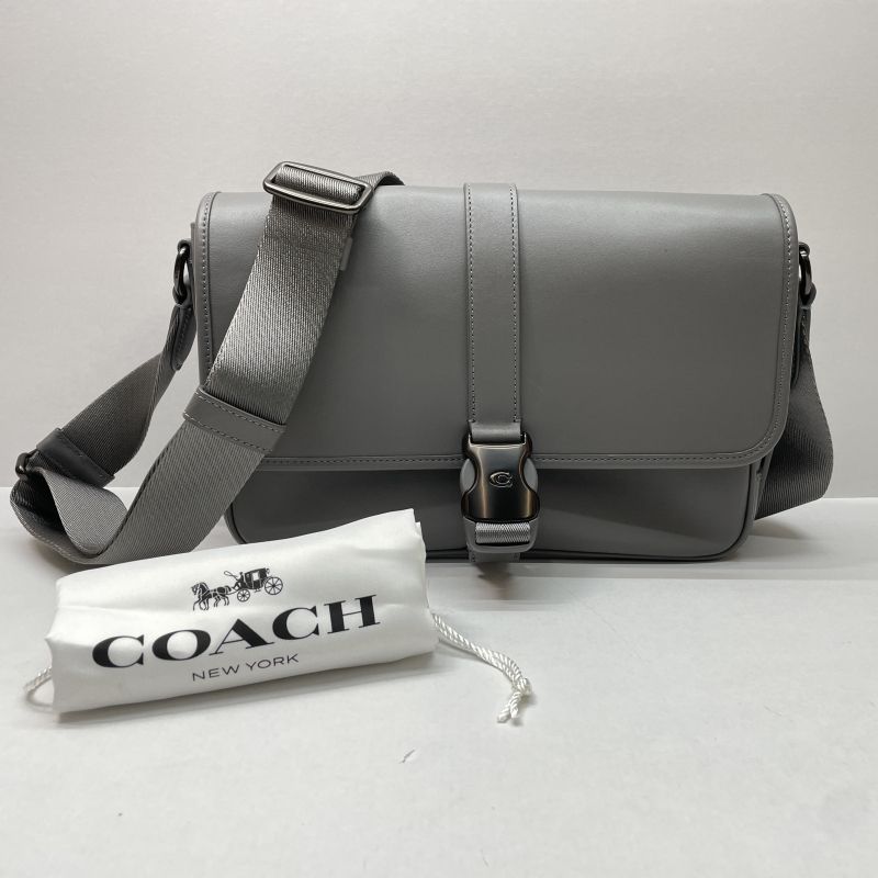 01w-6049 コーチ COACH リーグ メッセンジャーバッグ スムースレザー