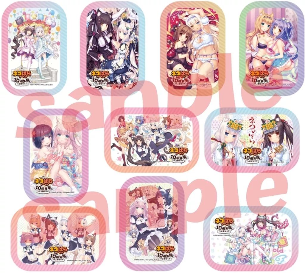 中古】バッジ・ビンズ 全10種セット 「ネコぱら10周年展in上野マルイ